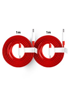 OnePlus 2 Pack Original Type C Warp Charging Cable Quick Charge PD Type C To Type C Dash Charging Cable 1M Red  - Image 2