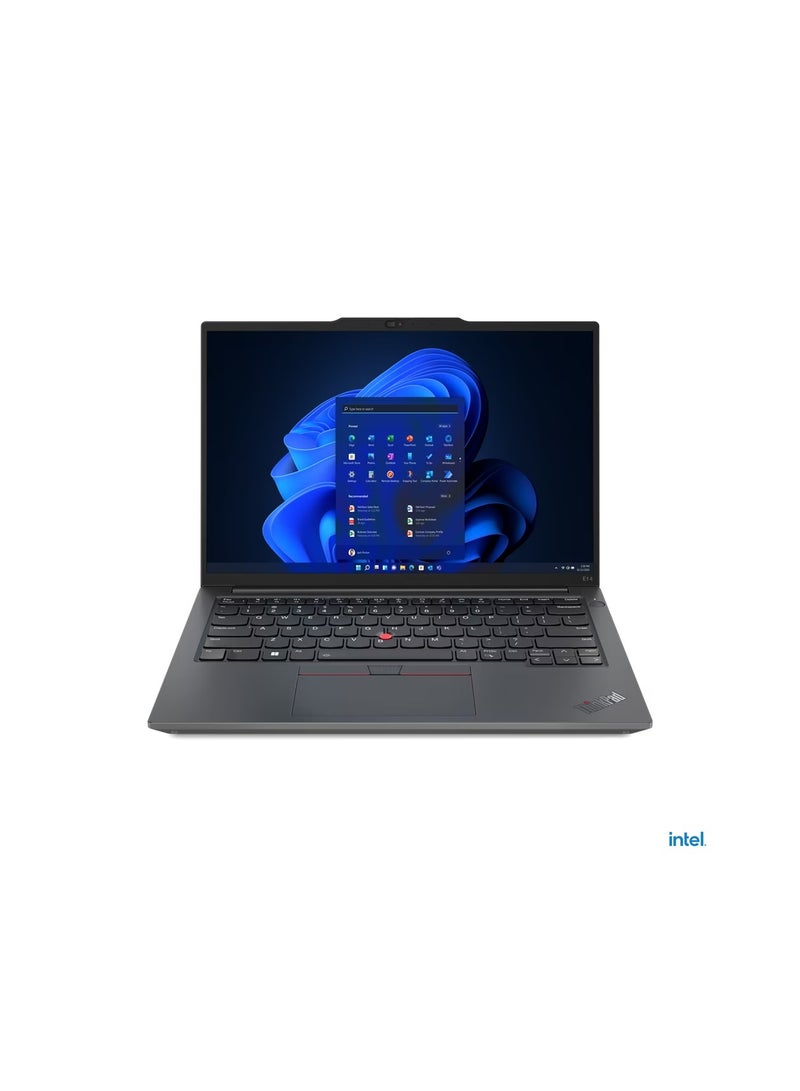 لينوفو - لاب توب ثينك باد E14 الجيل 5، i7-1355U، 8 جيجا قاعدة DDR4، 512 جيجا SSD M.2، رسومات Intel UHD مدمجة، 14.0 بوصة FHD RGB | ويندوز 11 برو إنجليزي/عربي أسود - Image 1