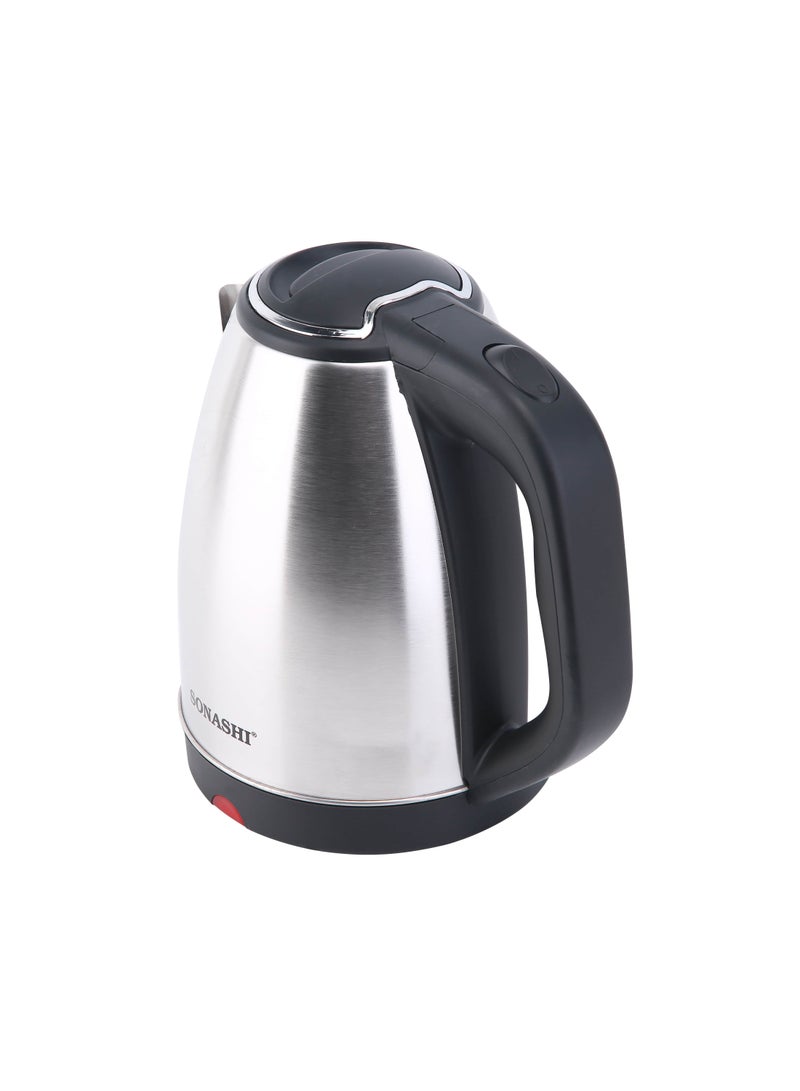 SONASHI - Stainless Steel Electric Cordless Kettle 1.8L - 360° Swivel Base with Light Indicator and Boil-Dry Protection | Kettles for Office/Home | Auto-Off and Kid-Safe Product 1.8 L 1500 W SKT-1815 Black/Silver - Image 1