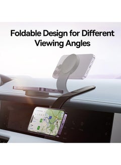 Baseus C02 Magsafe Car Mount, Magnetic Phone Holder For Car, Magsafe Car Dash Mount Compatible With iPhone 15/14/13/12 Series, Bendable Memory Titanium Alloy For All Dashboard, Windshield Black  - Image 2