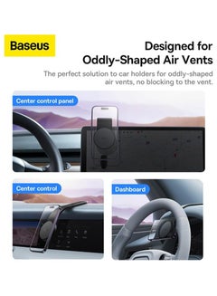 Baseus C02 Magsafe Car Mount, Magnetic Phone Holder For Car, Magsafe Car Dash Mount Compatible With iPhone 15/14/13/12 Series, Bendable Memory Titanium Alloy For All Dashboard, Windshield Black  - Image 5
