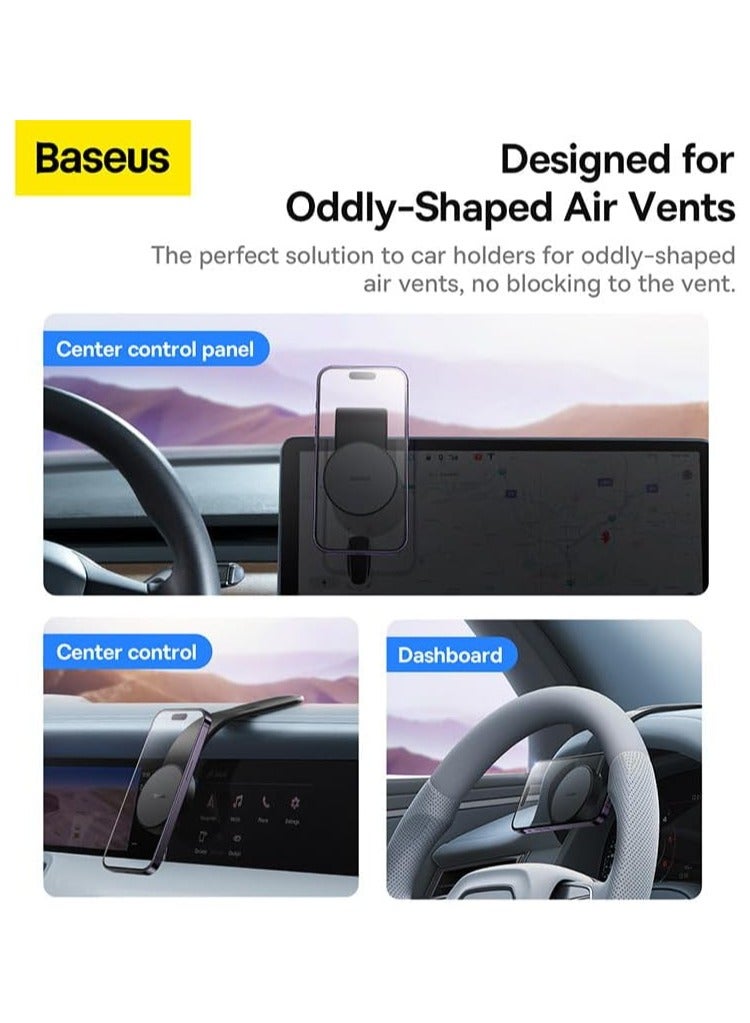 Baseus C02 Magsafe Car Mount, Magnetic Phone Holder For Car, Magsafe Car Dash Mount Compatible With iPhone 15/14/13/12 Series, Bendable Memory Titanium Alloy For All Dashboard, Windshield Black  - Image 5