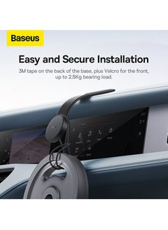 Baseus C02 Magsafe Car Mount, Magnetic Phone Holder For Car, Magsafe Car Dash Mount Compatible With iPhone 15/14/13/12 Series, Bendable Memory Titanium Alloy For All Dashboard, Windshield Black  - Image 4