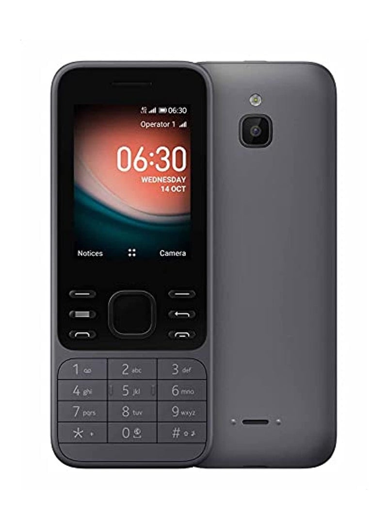 نوكيا موبايل 6300 ثنائي الشريحة، 4G، أسود