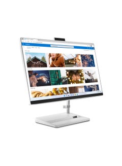 لينوفو IdeaCentre 3 24IAP7 All In On AIO3، شاشة 23.8 بوصة FHD (1920x1080)، Core i5-1240P، ذاكرة الوصول العشوائي 8 جيجا، 512 جيجا SSD، Nvidia GeForce MX550 2 جيجا، Win 11 Pro إنجليزي/عربي أبيض  - Image 3