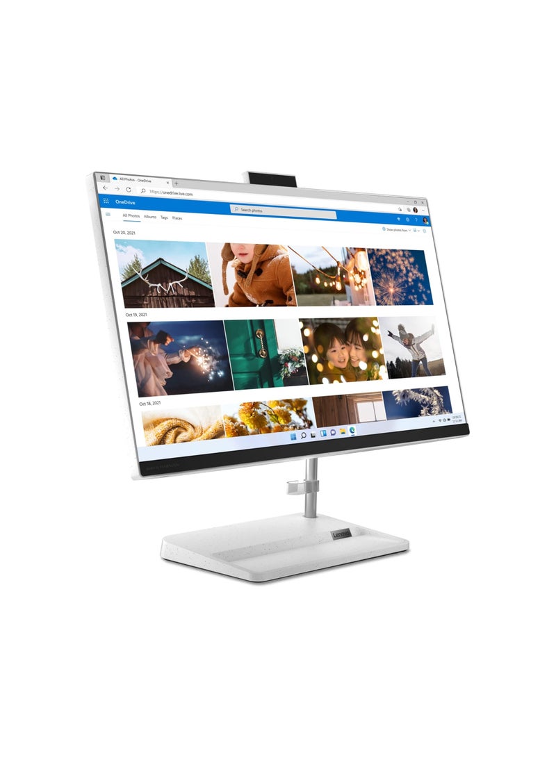 Lenovo IdeaCentre 3 24IAP7 All In On AIO3, 23.8" FHD (1920x1080), Core i5-1240P, 8Gb Ram, 512Gb Ssd, Nvidia GeForce MX550 2Gb, Win 11 Pro English/Arabic white  - Image 3