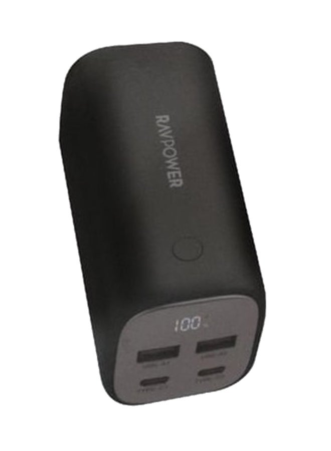 RAVPOWER 20000 mAh Power Bank 70W With 2 Type-C Ports And 2 USB-A Ports Black  - Image 2