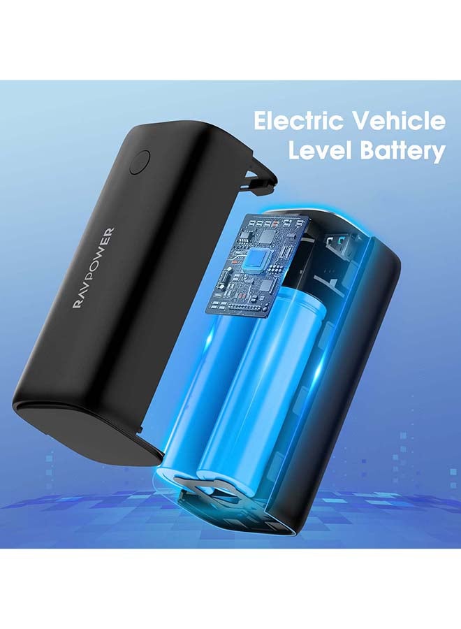 راف باور بطارية متنقلة راف باور بقوة 70 واط بسعة 20000 ملي امبير منفذين تايب سي ومنفذين USB-A - اسود 20000 mAh - Image 4