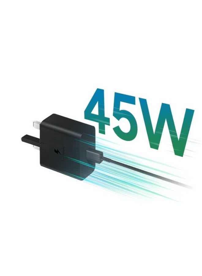 45W PD Power Adapter, USB-C to USB-C Cable (5A /1.8m) Black