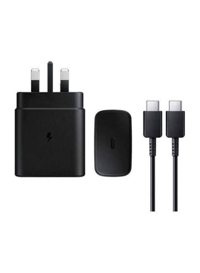 Samsung 45W PD Power Adapter, USB-C to USB-C Cable (5A /1.8m) Black - Image 1