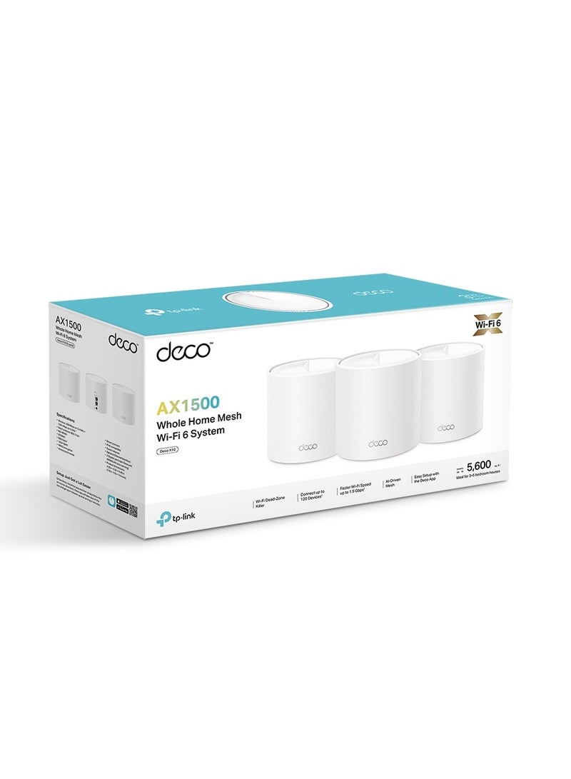 Deco X10 AX1500 Whole Home Mesh Wi-Fi 6 System  (3-Pack) White - pnsku/N70032847V/45/_/1703606519/026e2ea7-3e0f-468a-a382-f2ea6acfcfae