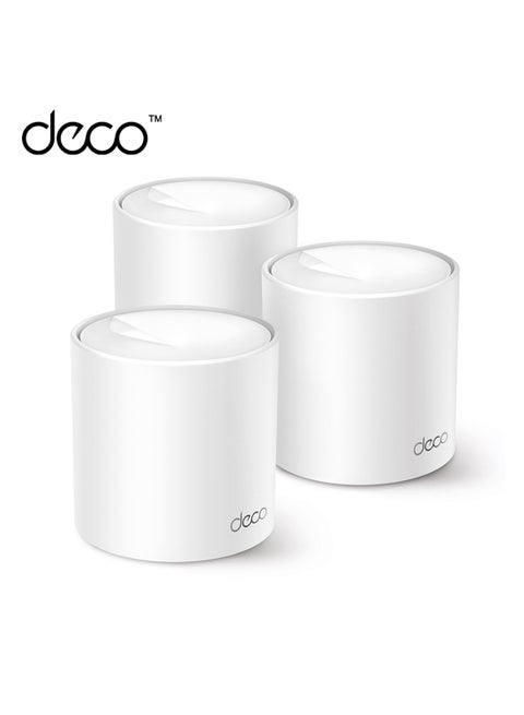 Deco X10 AX1500 Whole Home Mesh Wi-Fi 6 System  (3-Pack) White