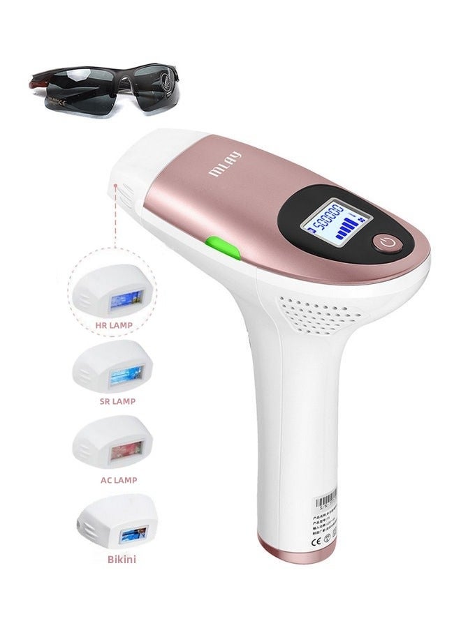 T3 4-In-1 IPL Home Laser Hair Removal For Body, Face and Bikini Permanent Painless - Pink Rose/White 