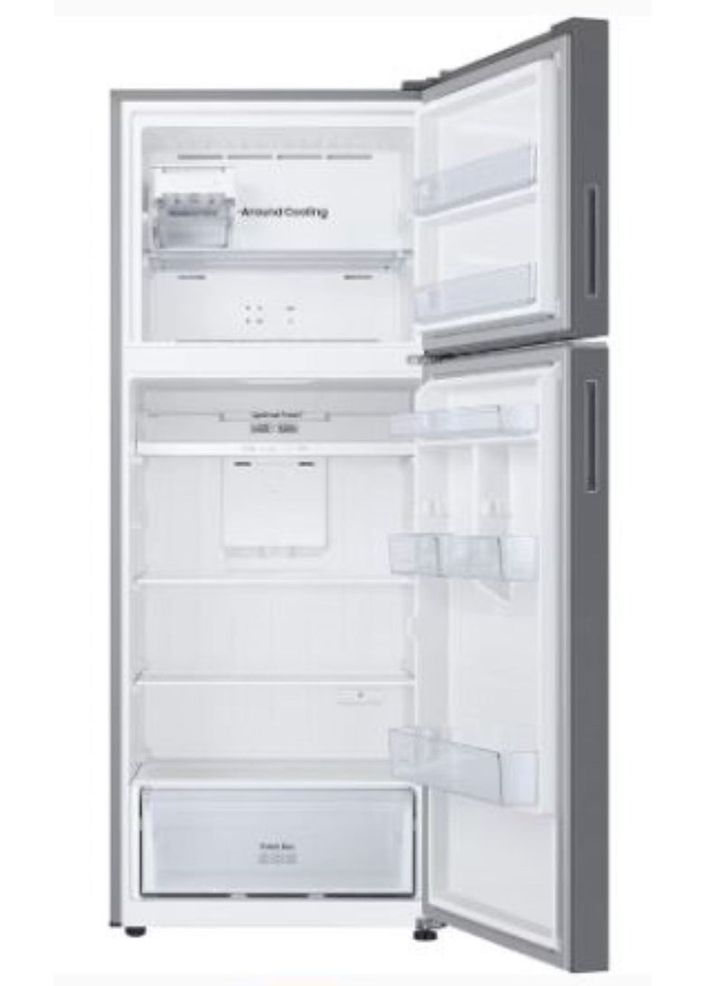 Samsung - 411L Net Capacity Top Mount Refrigerator With Optimal Fresh+ Digital Inverter Compressor Refined Inox RT60CG6424S9 Silver - Image 1