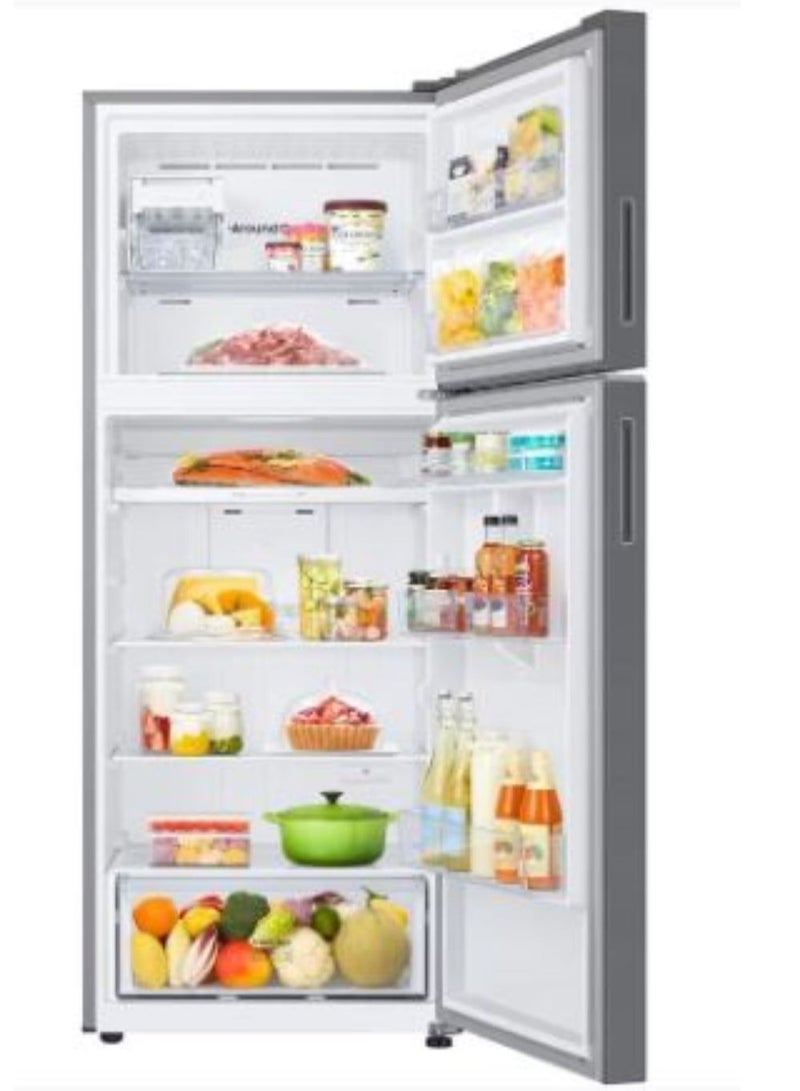 Samsung - 411L Net Capacity Top Mount Refrigerator With Optimal Fresh+ Digital Inverter Compressor Refined Inox RT60CG6424S9 Silver - Image 1