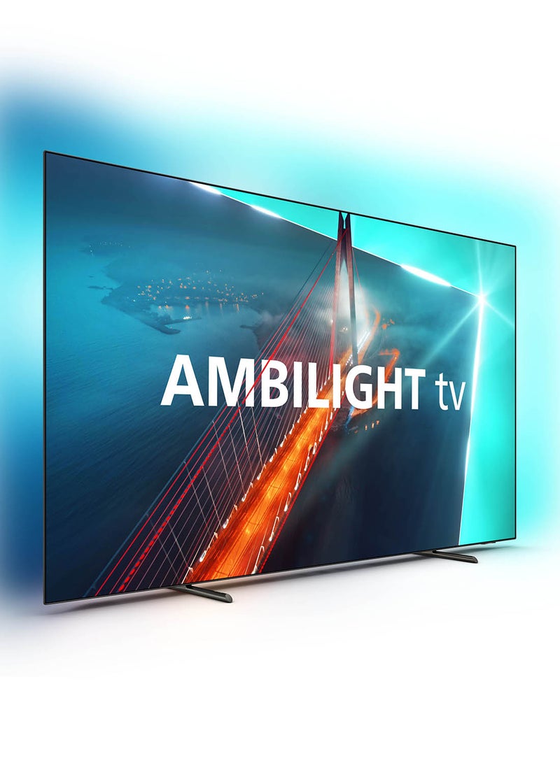 Philips - 55 Inch 4K UHD OLED Google TV 55OLED708/56 Black 55OLED708/56 Black - Image 1
