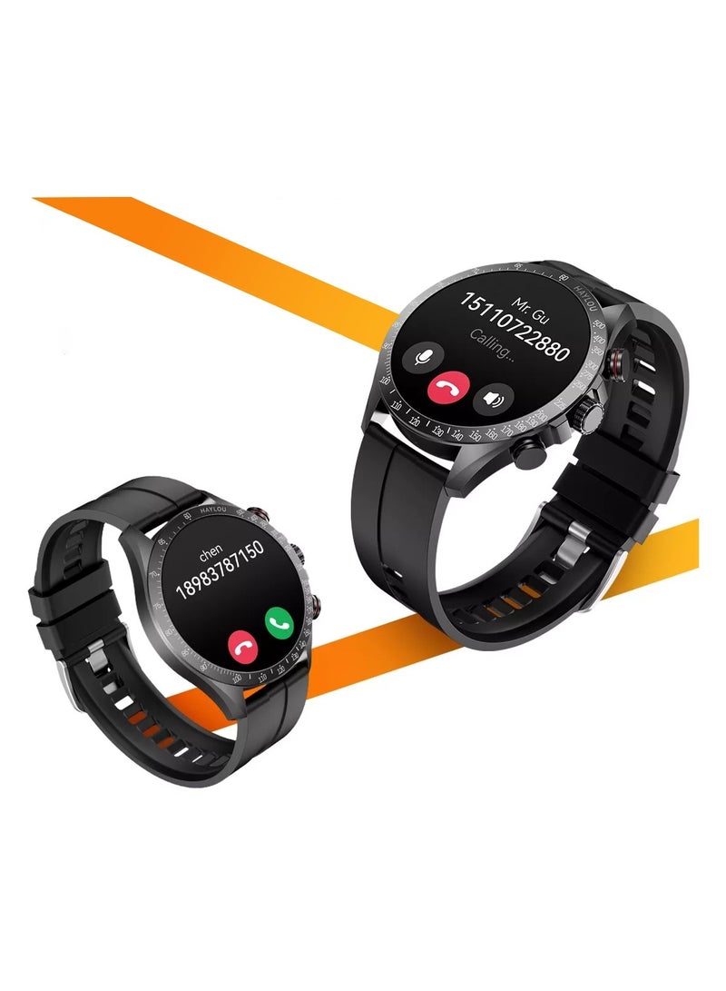 Haylou - 300 mAh Solar Pro Smartwatch 1.43 inch Amoled HD Display 105 Sport Modes Heart Rate Monitoring SpO2 With Bluetooth Calling Black - Image 1