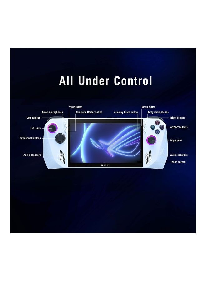 ASUS - ROG Ally RC71L-NH019W (White) Gaming Handheld, AMD Ryzen Z1 Processor 16GB 512GB SSD, AMD Radeon, WIN11 HOME, 7-inch 120Hz/7ms, Gorilla Glass DXC, Touch Screen English White - Image 1