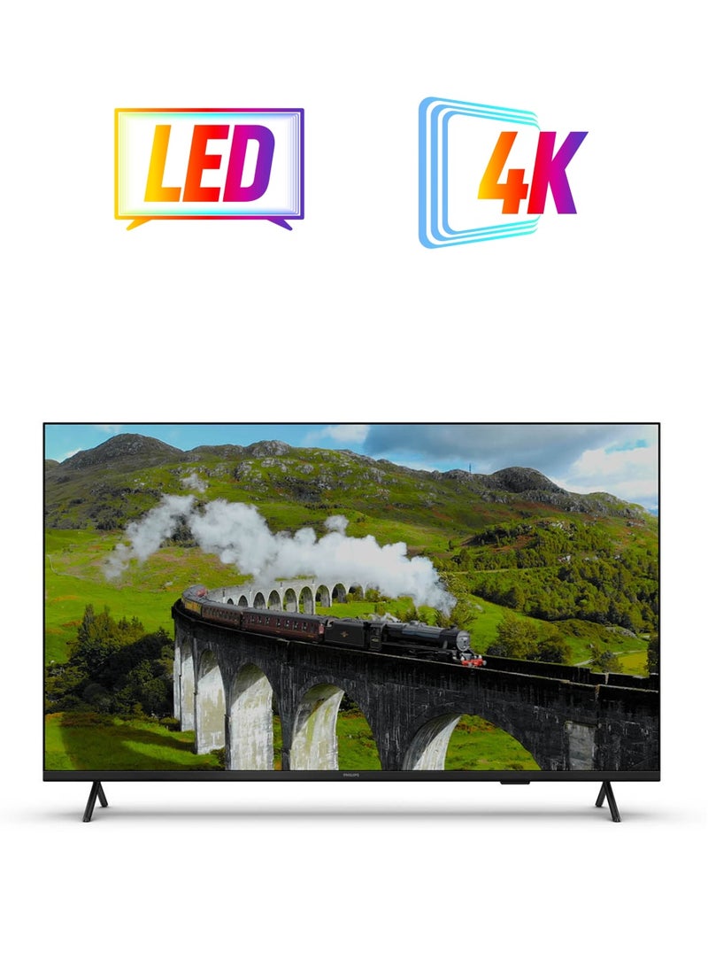 Philips 55 Inch 4K UHD Smart Google LED TV 55PUT7428/56 Black 55PUT7428/56 Black  - Image 1