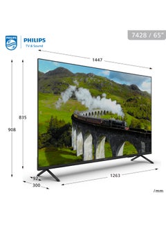 Philips 65 Inch 4K UHD Smart Google LED TV 65PUT7428/56 Black 65PUT7428/56 Black  - Image 3