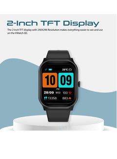 PROMATE Smart Watch, Bluetooth 5.2 Fitness Tracker with 2-Inch TFT Display, 15-Day Battery Life, 123+ Sports Modes, and IP67 Water Resistanc Black  - Image 5