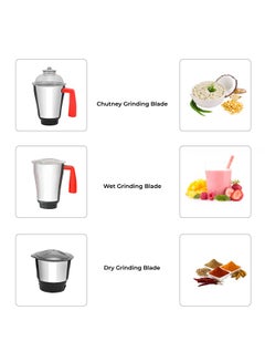 GEEPAS 3-In-1 Mixer Grinder With Stainless Steel Jar Set 750 W GSB5081 Red/Black  - Image 5