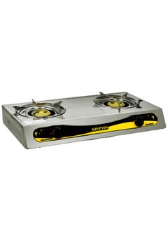 KRYPTON Stainless Steel Gas Cooker, Cast Iron Burners - Two Burner, Automatic Ignition System KNGC6328 Silver  - Image 2