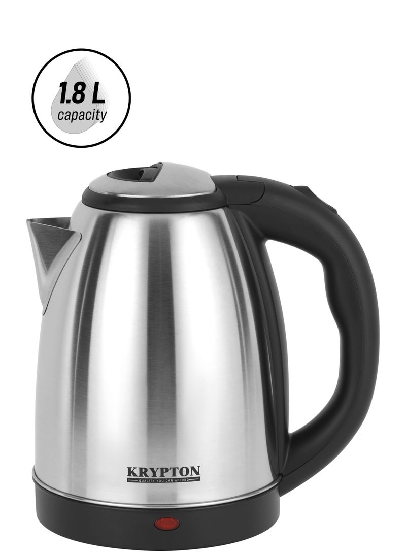 KRYPTON Stainless Steel Electric Kettle 1.8 L 1500 W KNK5465 Silver  - Image 1
