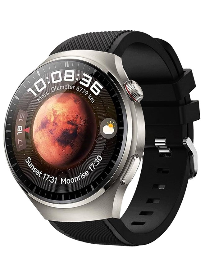 MARGOUN Silicone Watch Band 22mm Sport Band Compatible With Huawei Watch 4 Pro Strap Replacement Wristbands Soft And Durable Black - Image 1