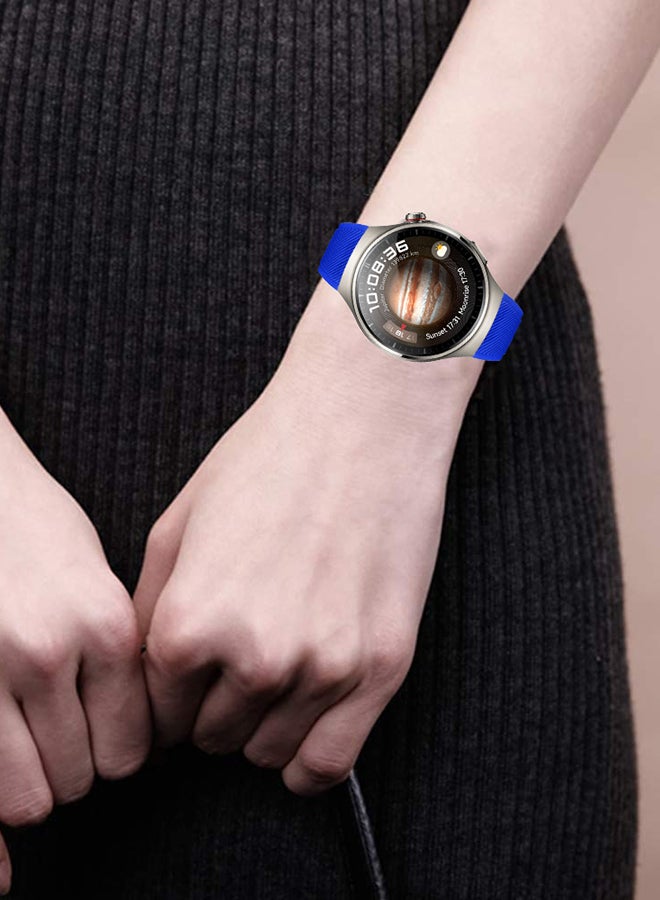 MARGOUN Silicone Watch Band 22mm Sport Band Compatible With Huawei Watch 4 Pro Strap Replacement Wristbands Soft And Durable Blue - Image 2