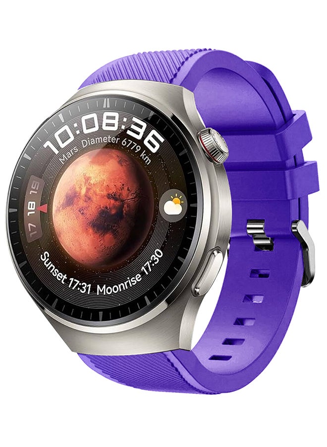 MARGOUN Silicone Watch Band 22mm Sport Band Compatible With Huawei Watch 4 Pro Strap Replacement Wristbands Soft And Durable Purple - Image 1