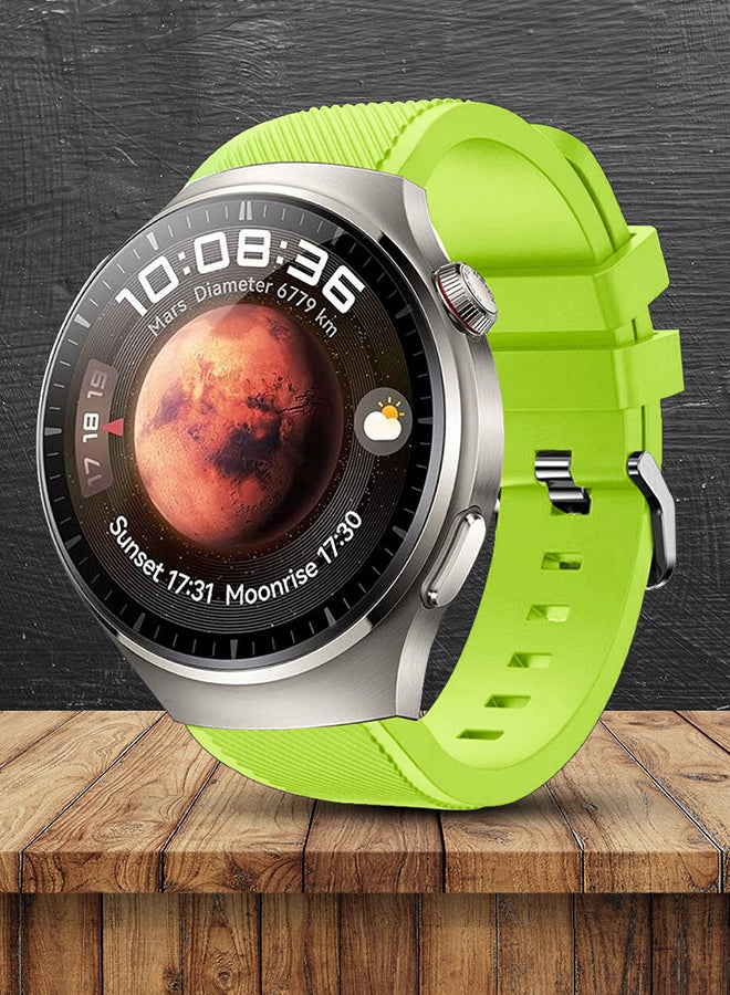 MARGOUN Silicone Watch Band 22mm Sport Band Compatible With Huawei Watch 4 Pro Strap Replacement Wristbands Soft And Durable Green - Image 3