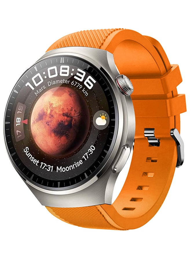 MARGOUN Silicone Watch Band 22mm Sport Band Compatible With Huawei Watch 4 Pro Strap Replacement Wristbands Soft And Durable Orange - Image 1