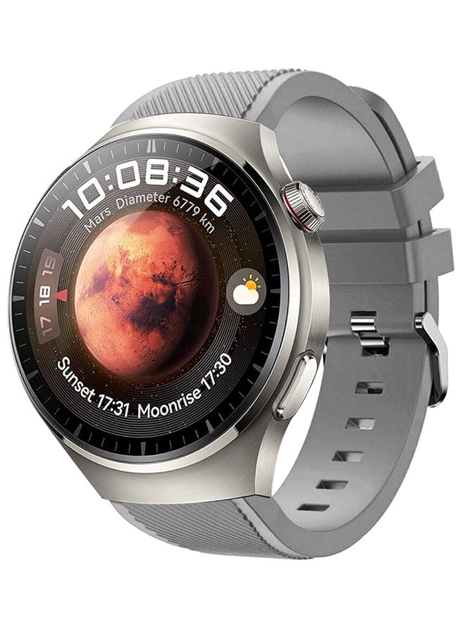 MARGOUN Silicone Watch Band 22mm Sport Band Compatible With Huawei Watch 4 Pro Strap Replacement Wristbands Soft And Durable Grey - Image 1