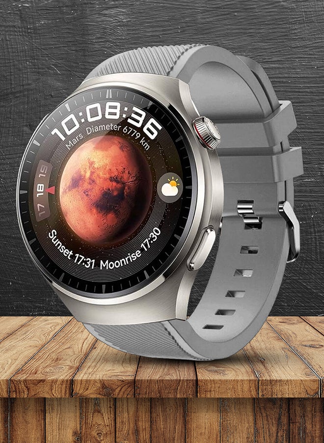 MARGOUN Silicone Watch Band 22mm Sport Band Compatible With Huawei Watch 4 Pro Strap Replacement Wristbands Soft And Durable Grey - Image 3