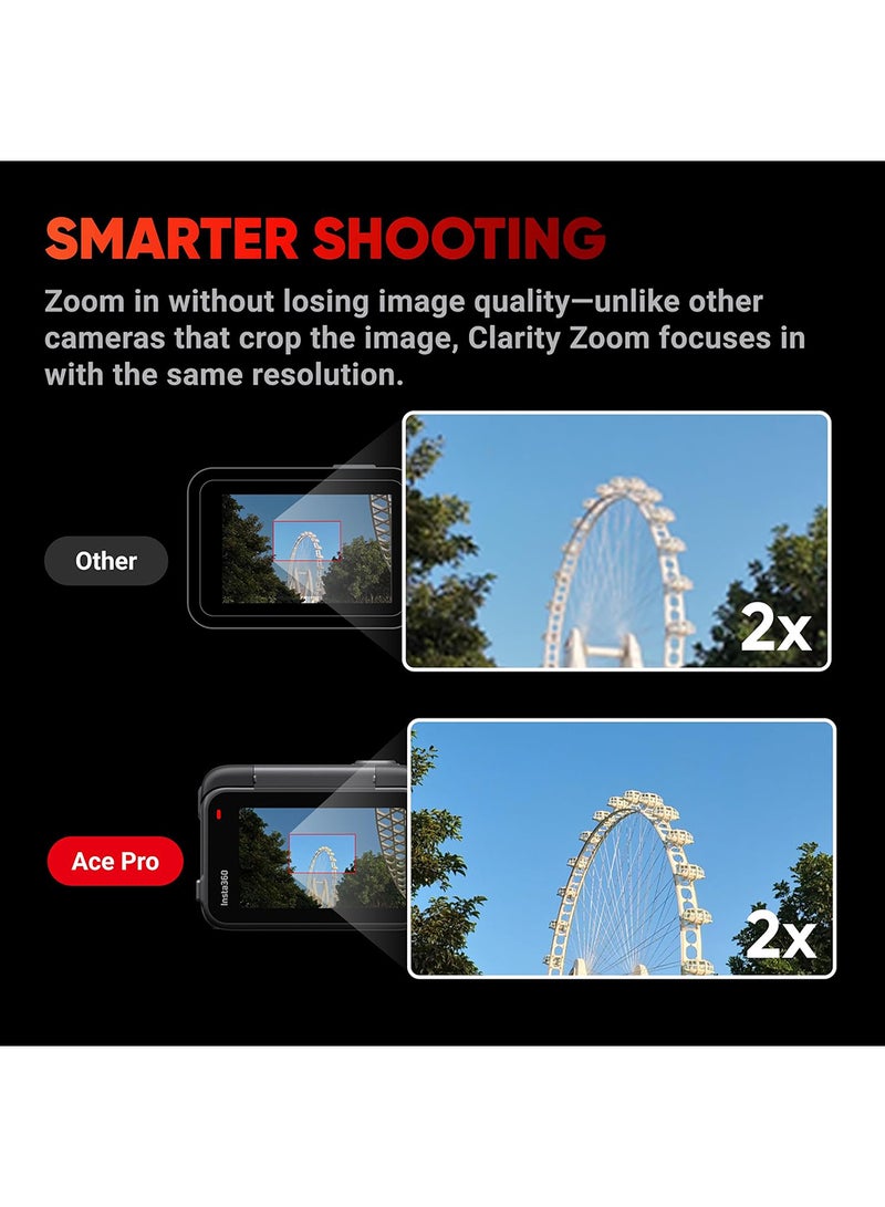 Insta360 Ace Pro Waterproof Action Camera | Co-Engineered with Leica, 1/1.3" Sensor and AI Noise Reduction for Unbeatable Image Quality, 4K120fps, 2.4" Flip Screen & Advanced AI Features - Black - Image 5