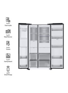 Samsung 591L Side By Side With Family Hub Refrigerator RS6HA8891B1/AE Black  - Image 3