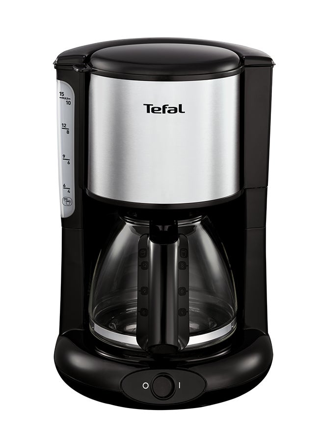Tefal Coffee Maker With Glass Jug For Up To 15 Cups Anti-Drip System And Permanent Filter Included 1.25 L 1000 W CM361827 Silver / Black  - Image 2