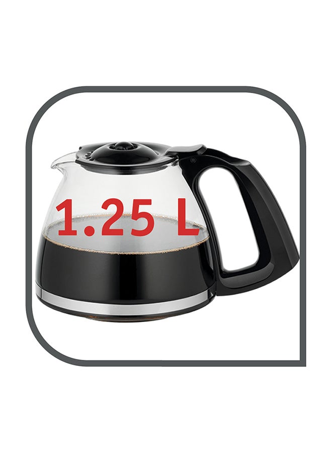 Tefal Coffee Maker With Glass Jug For Up To 15 Cups Anti-Drip System And Permanent Filter Included 1.25 L 1000 W CM361827 Silver / Black  - Image 4