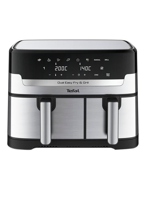 Dual Easy Fry & Grill, Dual Drawers, Combination Air Fryer & Grill, Complete Family Meal 8.3 L 2700 W EY905D/ EY905D28 Black / stainless steel