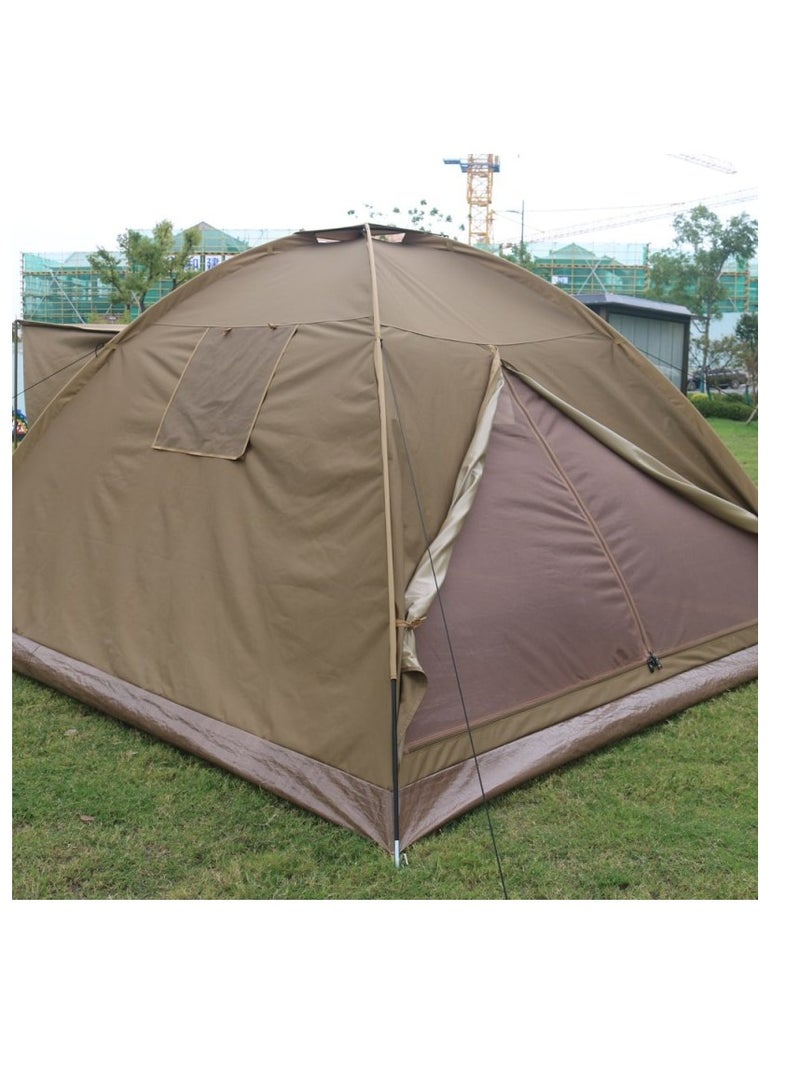 الرماية خيمة تخييم ذات بابين 320x280x180 سم بني - Image 3