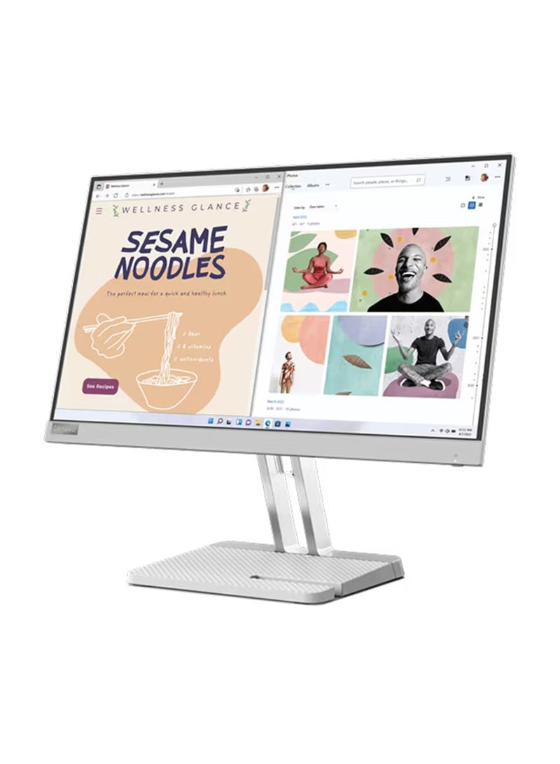 Lenovo - L22e-40 21.5 FHD VA Monitor, 75Hz Refresh Rate & 4ms Response, 16.7 Million Display Colors, AMD FreeSync, Supports VESA Mount 100mm, Tilt Stand, 1x HDMI 1.4, 1x VGA, 67AFKACBAE Cloud Grey - Image 1