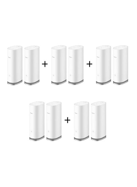 WiFi Mesh3 WiFi6 AX3000 WS8100 ( 2 packs X 5 )= Total 10 Packs, Whole-Home Mesh System, HarmonyOS Mesh+ One-Touch Connect, Visualized Wi-Fi Diagnosis White