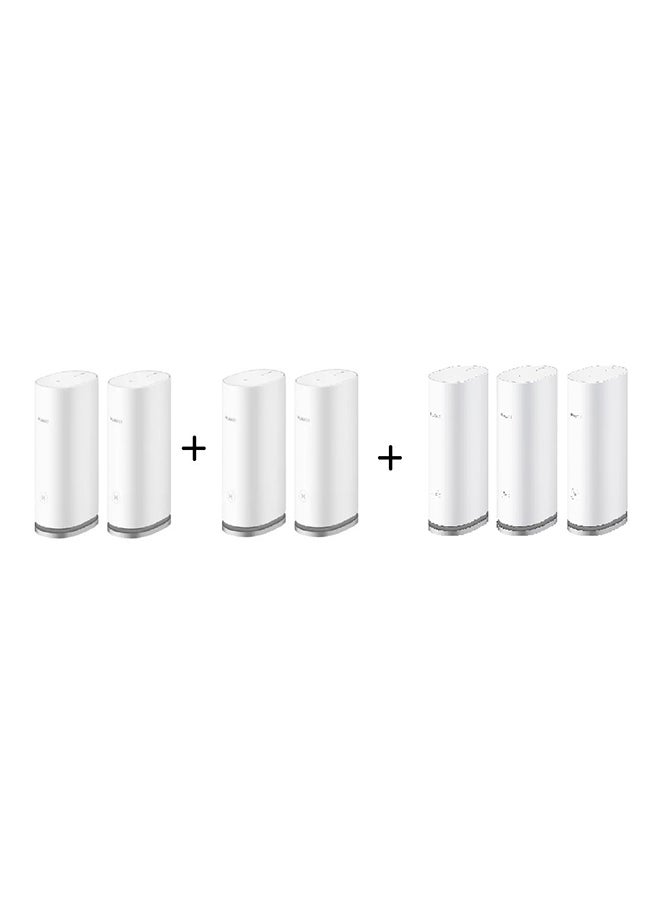 HUAWEI WiFi Mesh3 WiFi6 AX3000 WS8100 (3 packs + 2 packs + 2 packs)= total 7 packs, HUAWEI Whole-Home Mesh System, HarmonyOS Mesh+, One-Touch Connect, Visualized Wi-Fi Diagnosis, Seamless & Speedy White