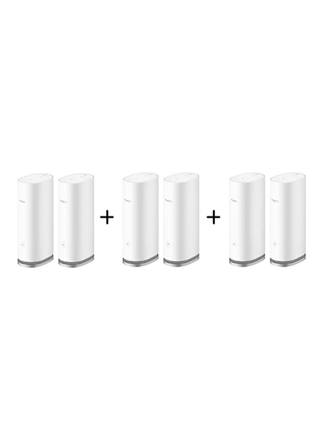 WiFi Mesh3 WiFi6 AX3000 WS8100 ( 2 packs X 3 )= total 6 packs, Whole-Home Mesh System, HarmonyOS Mesh+, One-Touch Connect, Visualized Wi-Fi Diagnosis White