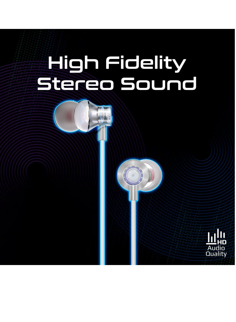 PROMATE - Earphones with Lightning Connector, Ergonomic In-Ear with Microphone, Noise Isolation, Call Function and In-Line Volume Control White - Image 1