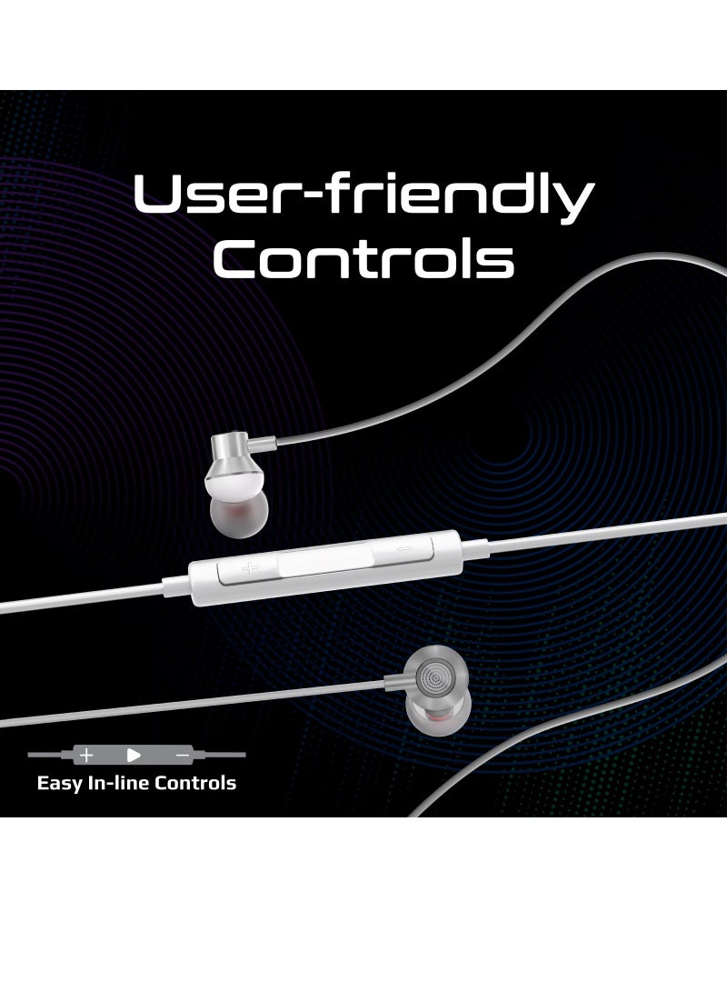 PROMATE - Earphones with Lightning Connector, Ergonomic In-Ear with Microphone, Noise Isolation, Call Function and In-Line Volume Control White - Image 1