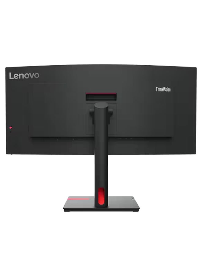 Lenovo - 34" Inch ThinkVision T34w-30 Curved UWQHD USB-C Monitor with VA Panel, 60Hz, 4Ms, HDMI, DP, USB-C & Ethernet - Tilt/Swivel/Lift Stand | Black - Image 1
