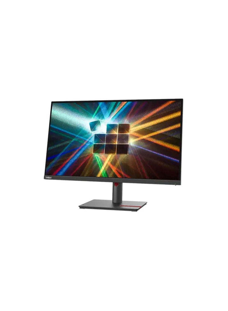 Lenovo - ThinkVision T27h-30 27" USB-C Docking Monitor, IPS Panel (2560 x 1440), Input Connectors- HDMI 1.4 + DP 1.2 + USB Type-C Gen1 (DP 1.2 Alt Mode),Ethernet ,Cables Included Black - Image 1