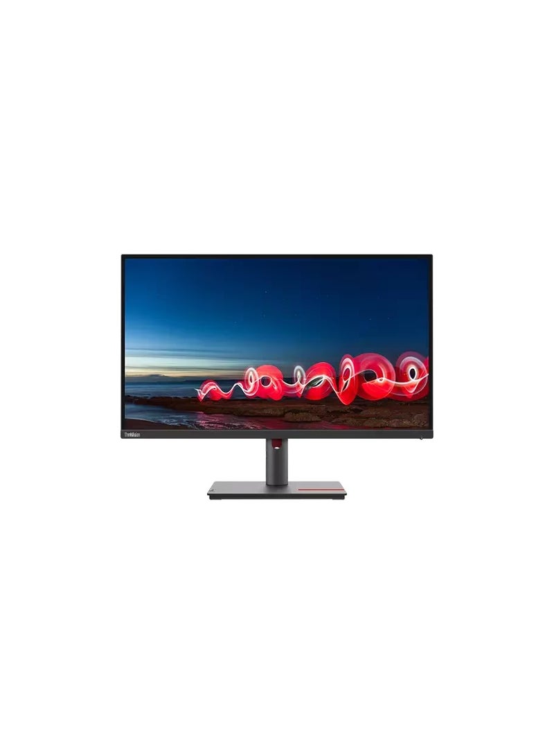 Lenovo - ThinkVision T27h-30 27" USB-C Docking Monitor, IPS Panel (2560 x 1440), Input Connectors- HDMI 1.4 + DP 1.2 + USB Type-C Gen1 (DP 1.2 Alt Mode),Ethernet ,Cables Included Black - Image 1